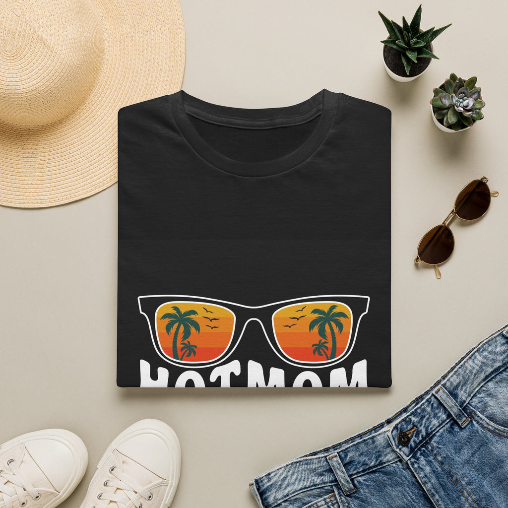 Hot Mom Summer T-Shirt — Sunglasses Palm Tree Beach Graphic