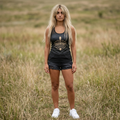 Country Nightclub Racerback Dress — Vintage Guitar Logo