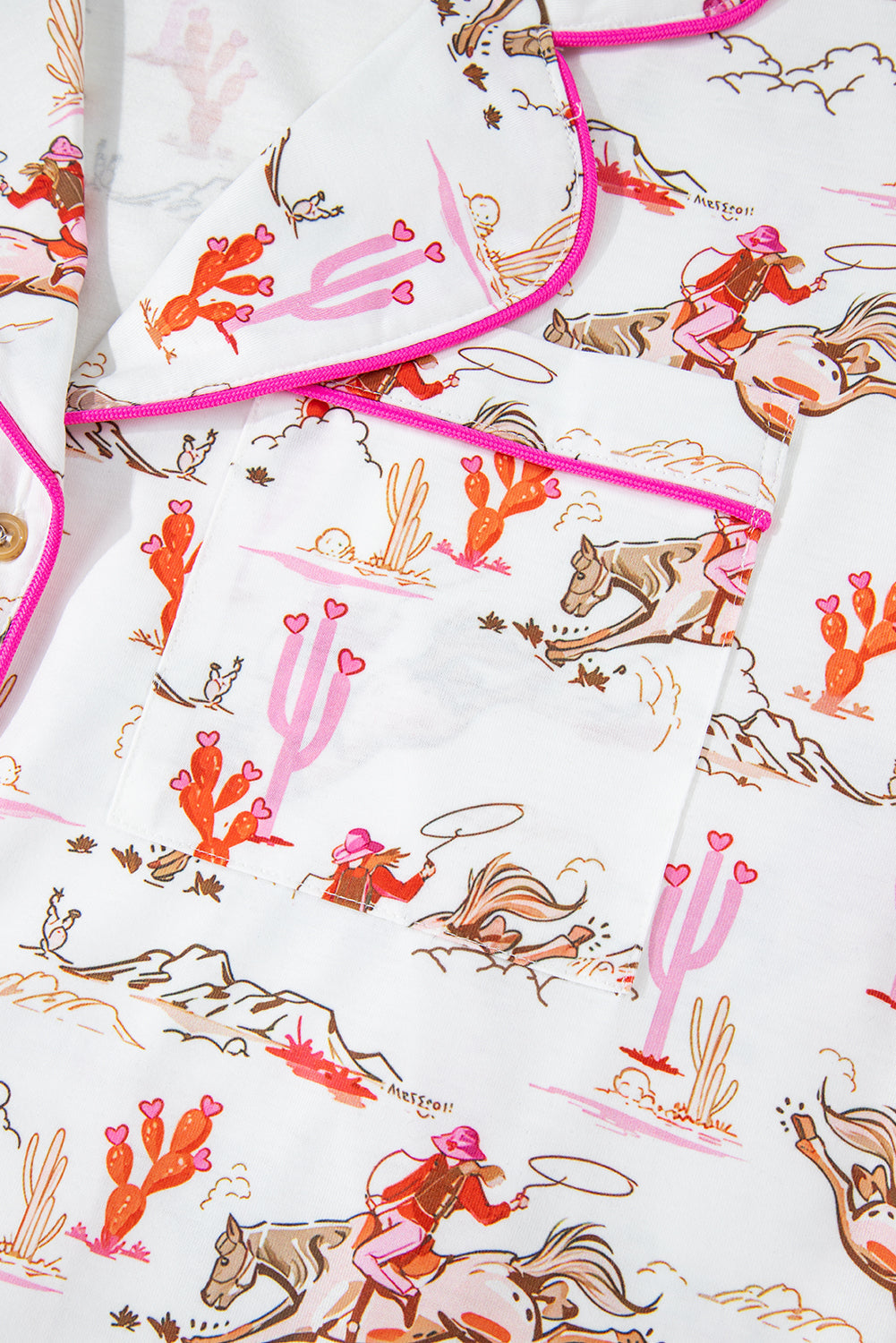 Cowgirl Country Print Pajamas Lounge Set